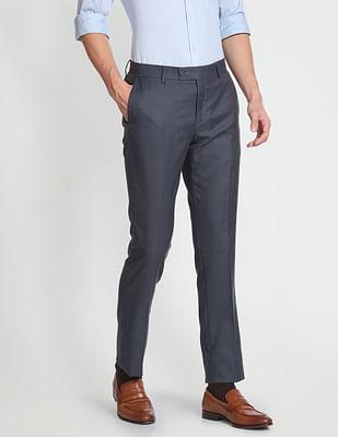 hudson tailored regular fit dobby trousers