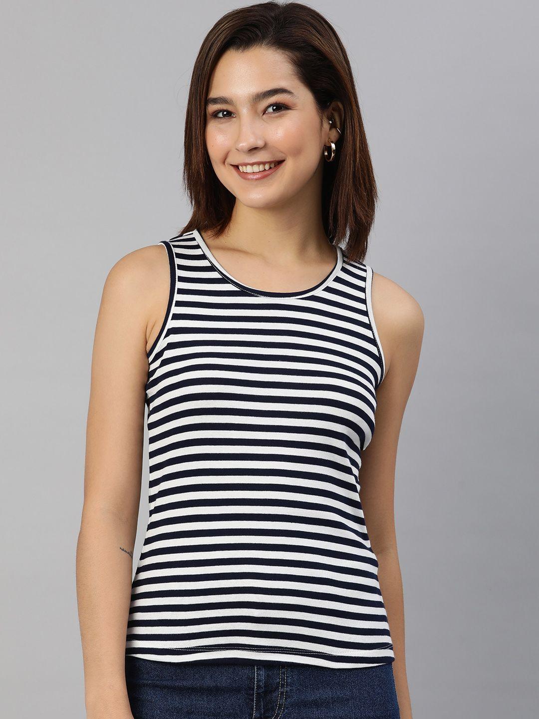 huetrap striped cotton tank top