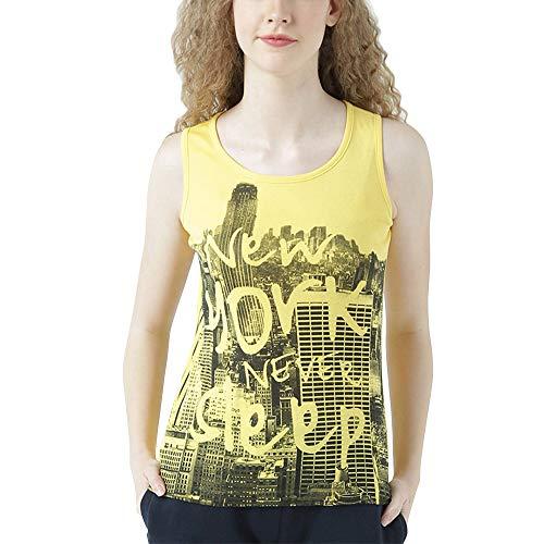 huetrap womens cityscapes yellow tank top