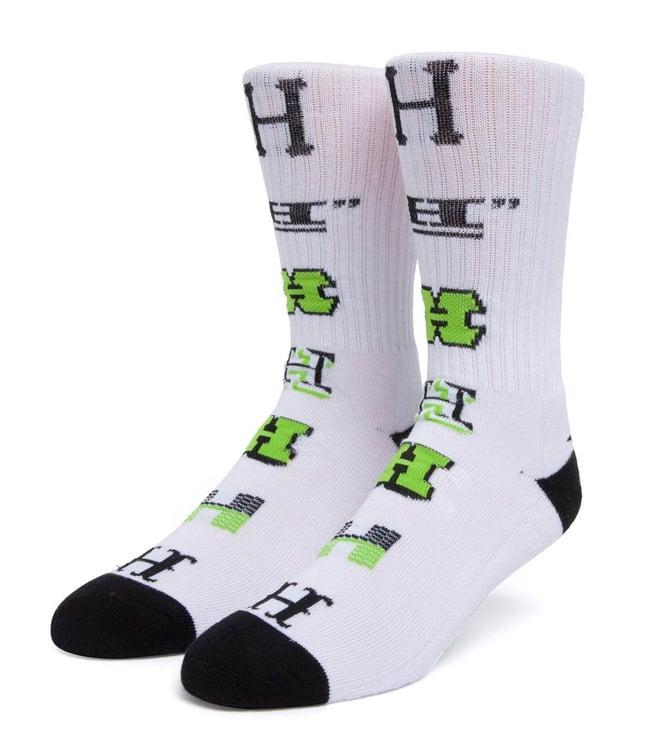 huf x capsul white 20th anniversary printed socks (free size)