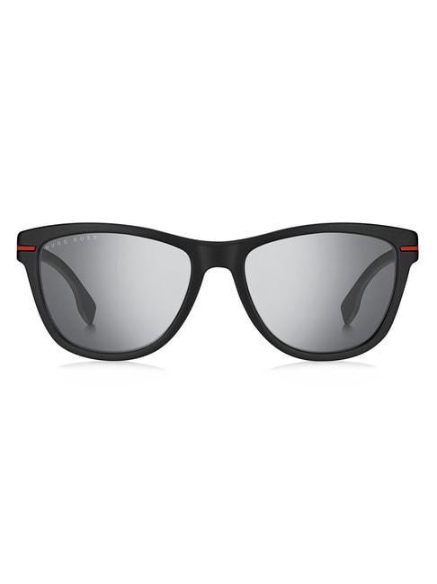 hugo boss silver rectangular sunglasses for men