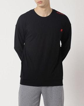 hugo logo print stretchable sweatshirt