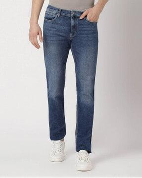 hugo slim fit cashmere-touch jeans