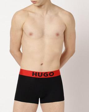hugo stretchable logo waistband trunks
