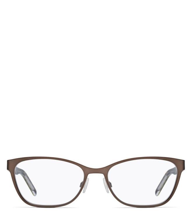 hugo 101562hgc5417 matte brown havana contemporary rectangular eye frames for women