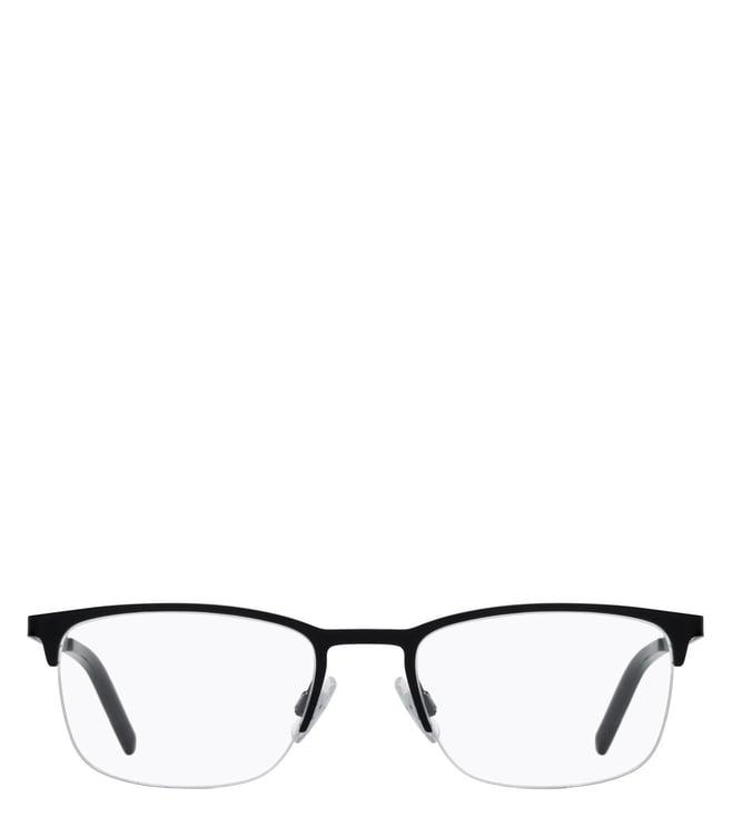 hugo 1015640035320 matte black rectangular eye frames for men