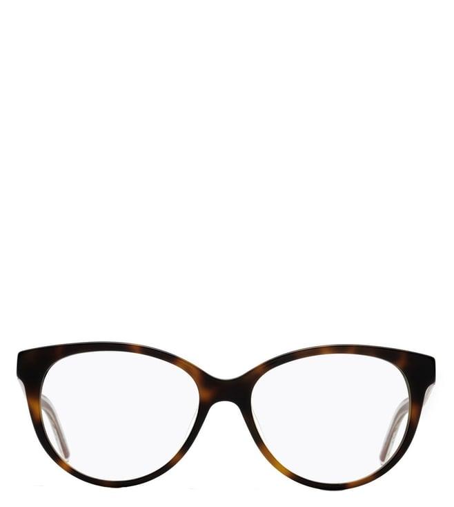 hugo 10226365t5316 havana burgundy contemporary cat eye frames for women