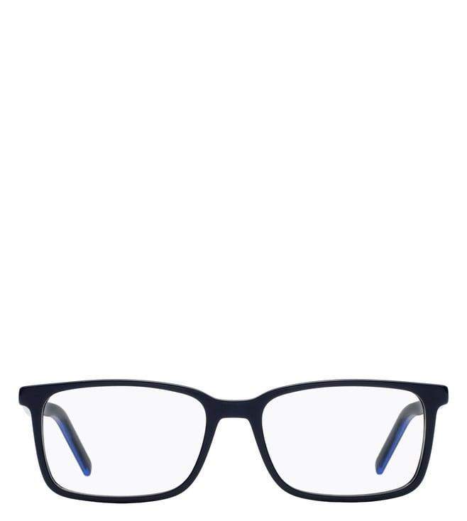 hugo 102268pjp5417 blue rectangular eye frames for men