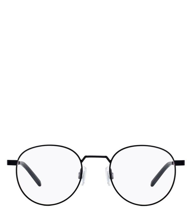 hugo 1023160035121 matte black round eye frames for men