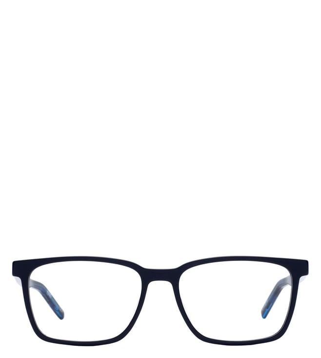 hugo 103274s6f5617 blue pattern rectangular eye frames for men