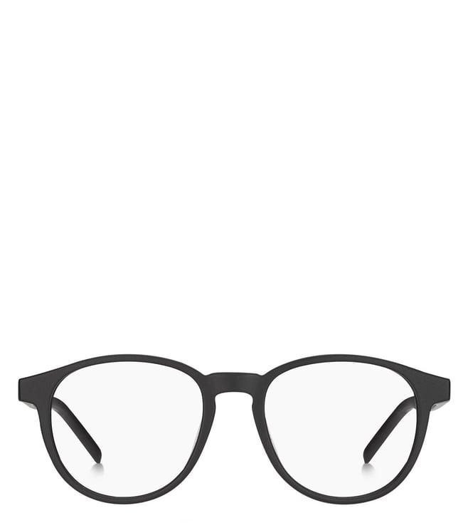 hugo 1046490035018 matte black round eye frames for men