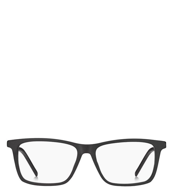 hugo 1046500035515 matte black rectangular eye frames for men