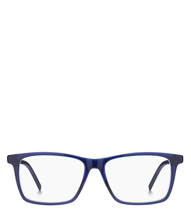 hugo 104650zx95316 blue azure rectangular eye frames for men