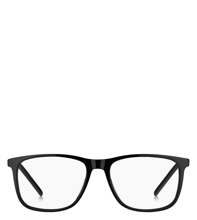 hugo 105224oit5416 black red rectangular eye frames for men