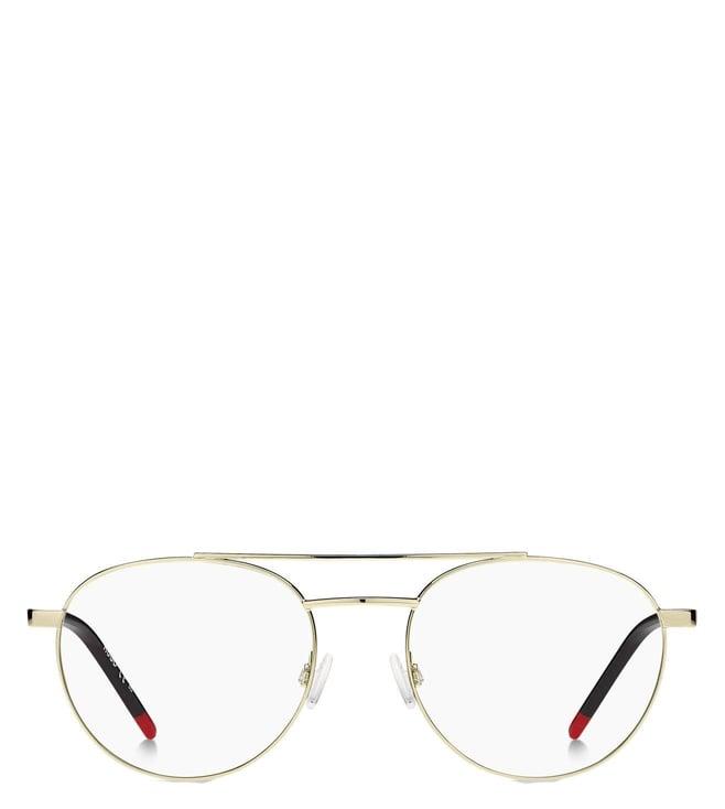 hugo 106598j5g5319 gold contemporary pilot eye frames for men