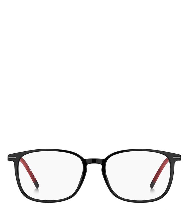 hugo 1066128075216 black rectangular eye frames for men