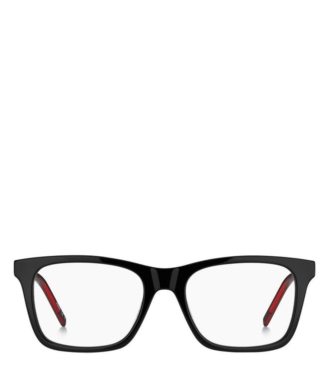 hugo 1066158075218 black rectangular eye frames for men