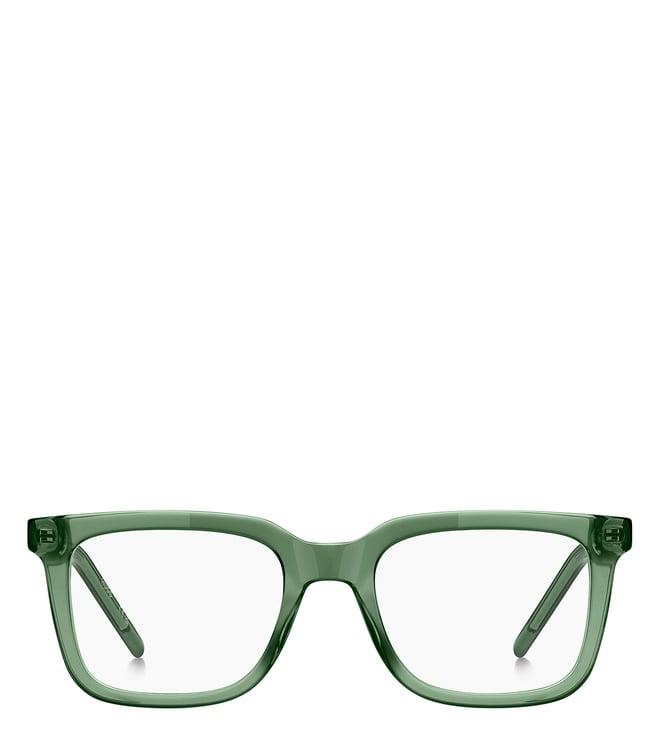 hugo 1084177zj5120 green rectangular eye frames for men