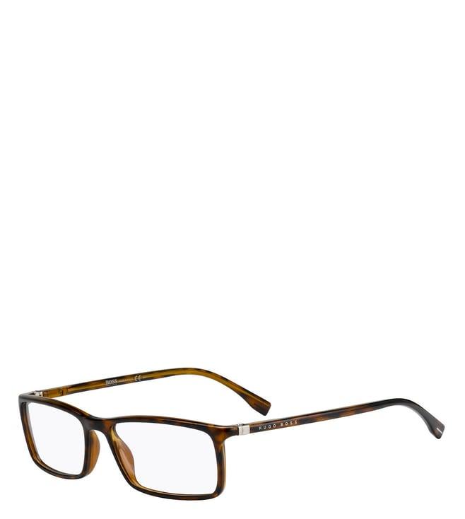 hugo boss 1023850865516 havana rectangular eyewear frames for men