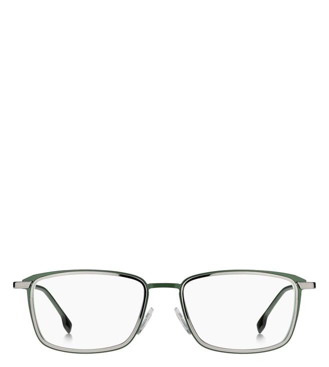 hugo boss 103749ean5619 green tech & innovation rectangular eye frame for men