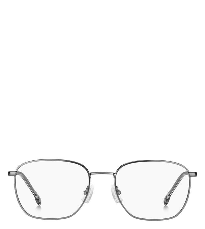 hugo boss 106043r805519 silver tech & innovation square eye frame for men