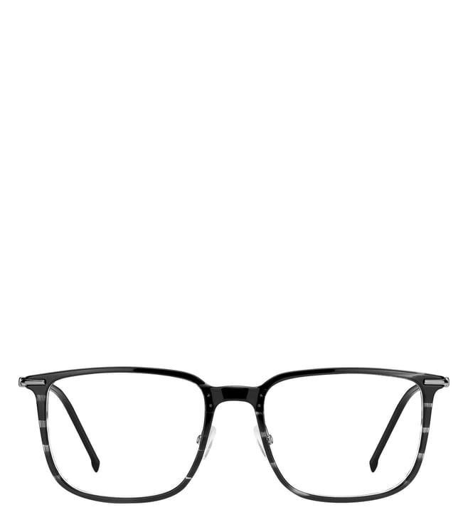 hugo boss 107142vq75619 black functional & comfort rectangular eye frame for men