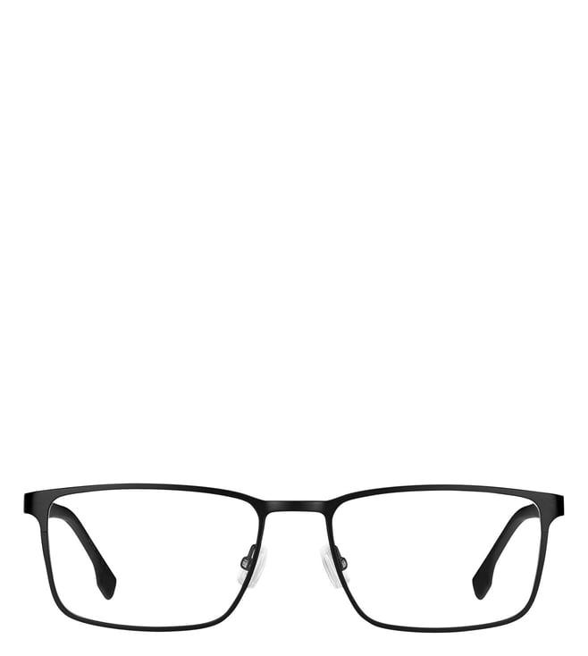 hugo boss 1071430035518 black tech & innovation rectangular eye frame for men