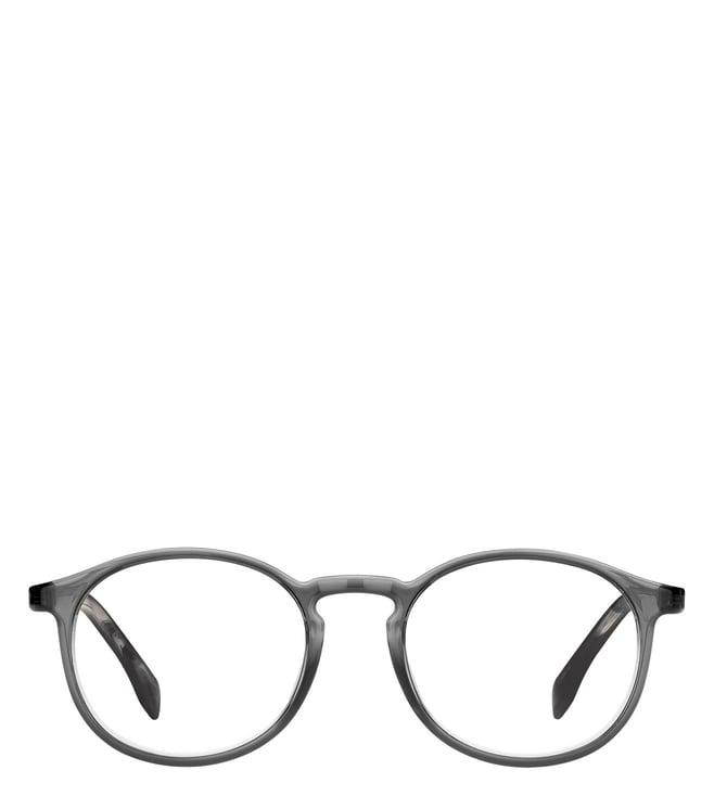 hugo boss 107596e665021 grey functional & comfort round eye frame for men