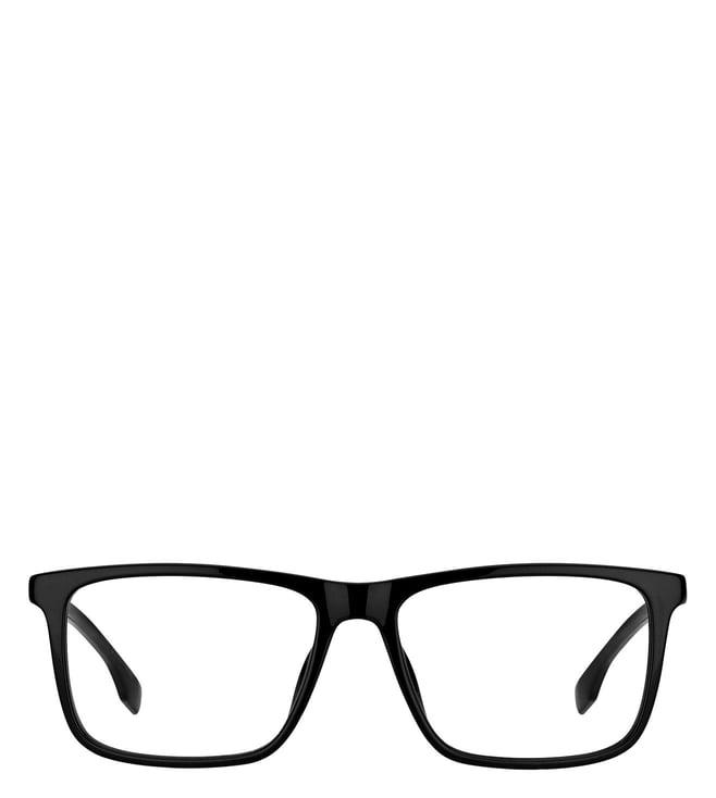 hugo boss 1076028075616 black functional & comfort square eye frame for men