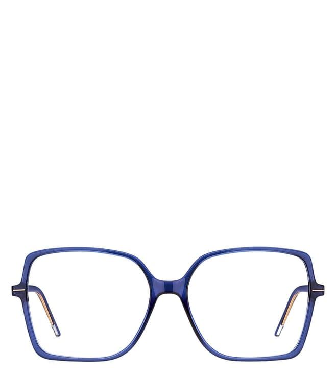 hugo boss 107611b3v5515 violet square eye frames for women