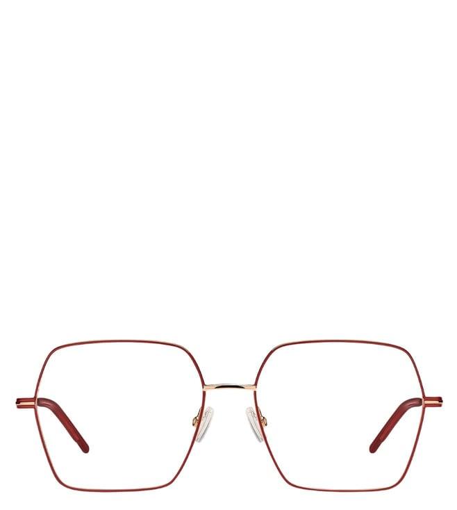 hugo boss 107701y115416 gold red geometric eye frames for women