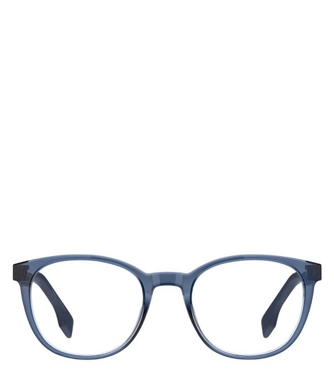 hugo boss 107709pjp5220 blue rectangular eye frames for men