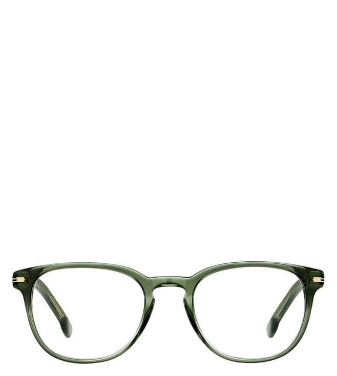 hugo boss 1077321ed5120 green rectangular eye frames for men