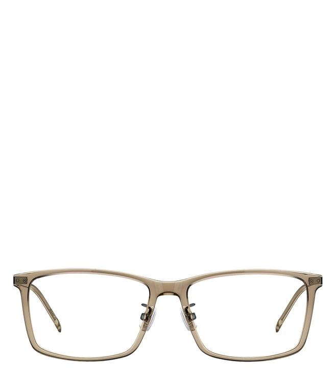 hugo boss 107762r1t5516 beige tech & innovation square eye frame for men