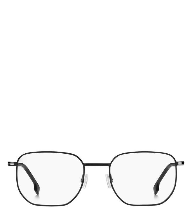 hugo boss 1081650035320 matte black style & expression geometric eye frame for men