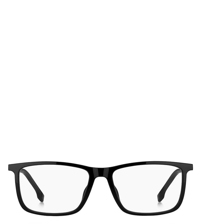 hugo boss 1082038075516 black rectangular eye frames for men