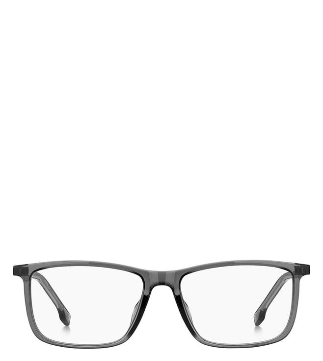 hugo boss 108203kb75516 grey rectangular eye frames for men