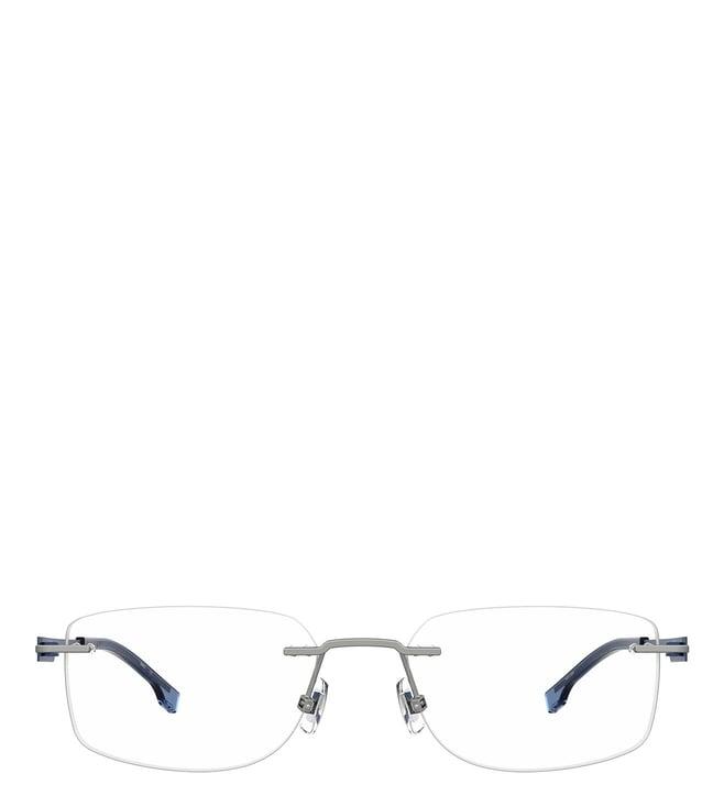 hugo boss 1265/c grey rectangular eyewear frames for men