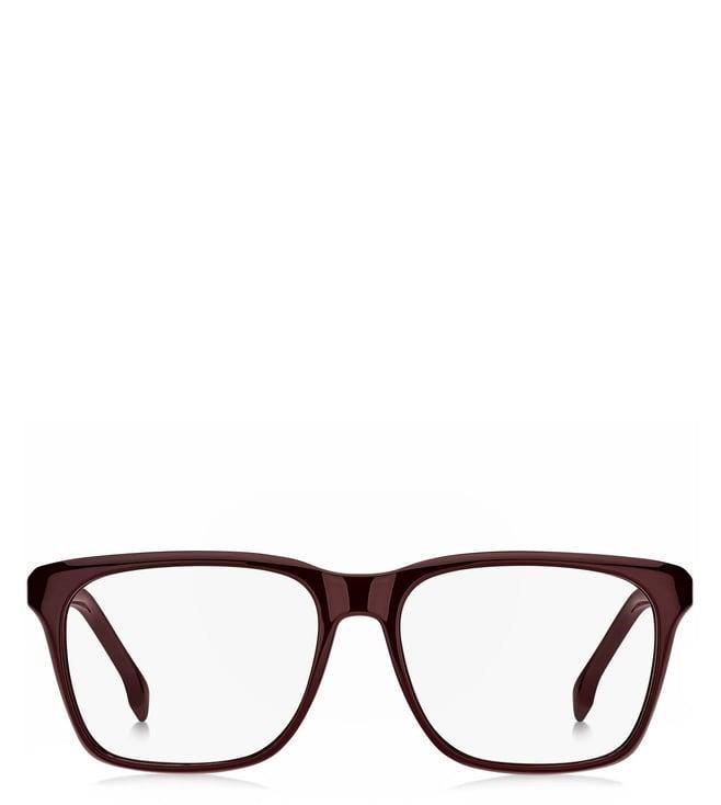 hugo boss 1377 09q 5516 brown rectangular eyewear frames for men