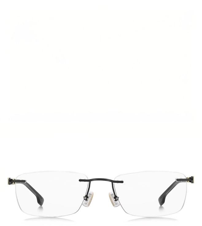 hugo boss 1423 black rectangular eyewear frames for men