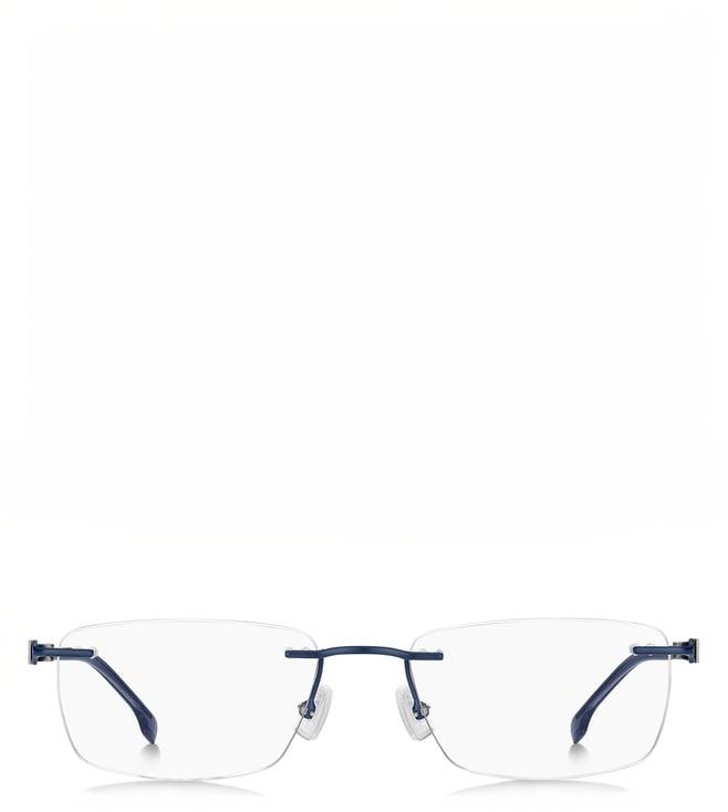 hugo boss 1423 blue rectangular eyewear frames for men