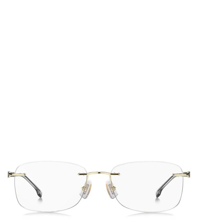 hugo boss 1424 2f7 5618 gold rectangular eyewear frames for men