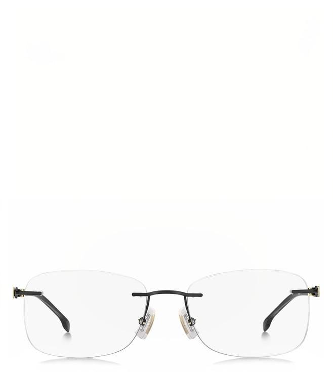 hugo boss 1424 black rectangular eyewear frames for men
