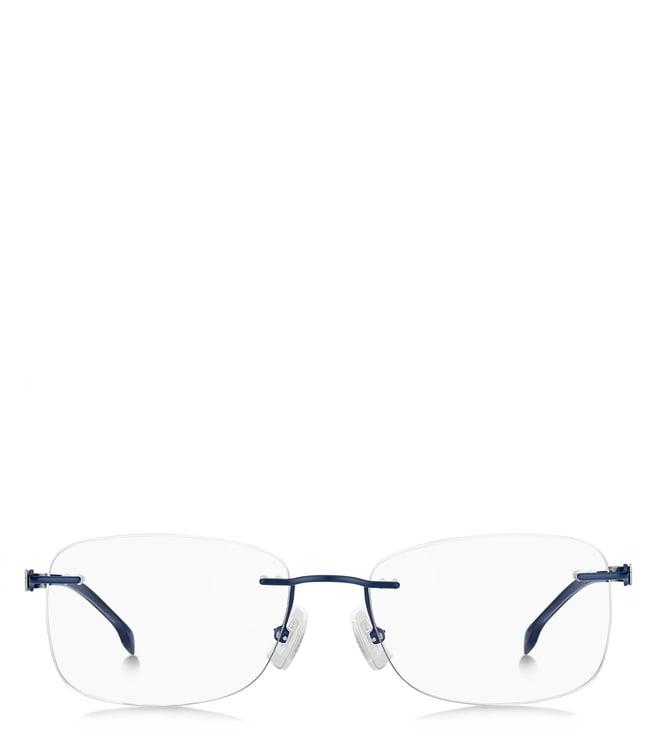hugo boss 1424 blue rectangular eyewear frames for men