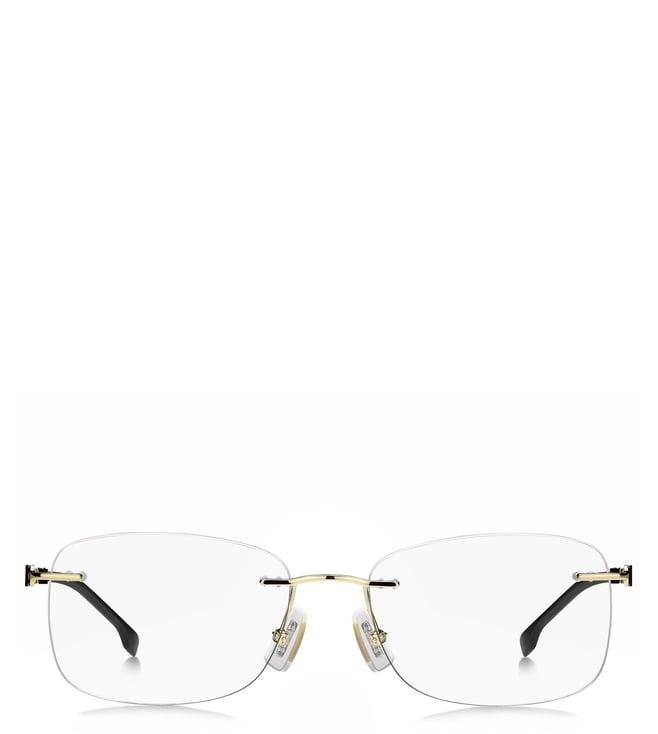 hugo boss 1424 gold rectangular eyewear frames for men