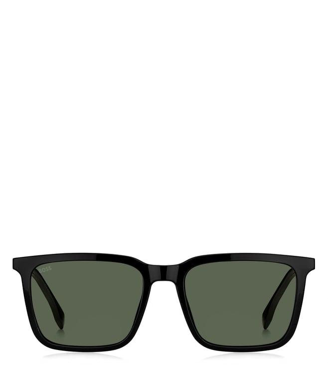 hugo boss 1492/cs wr7 55qt green square sunglasses for men