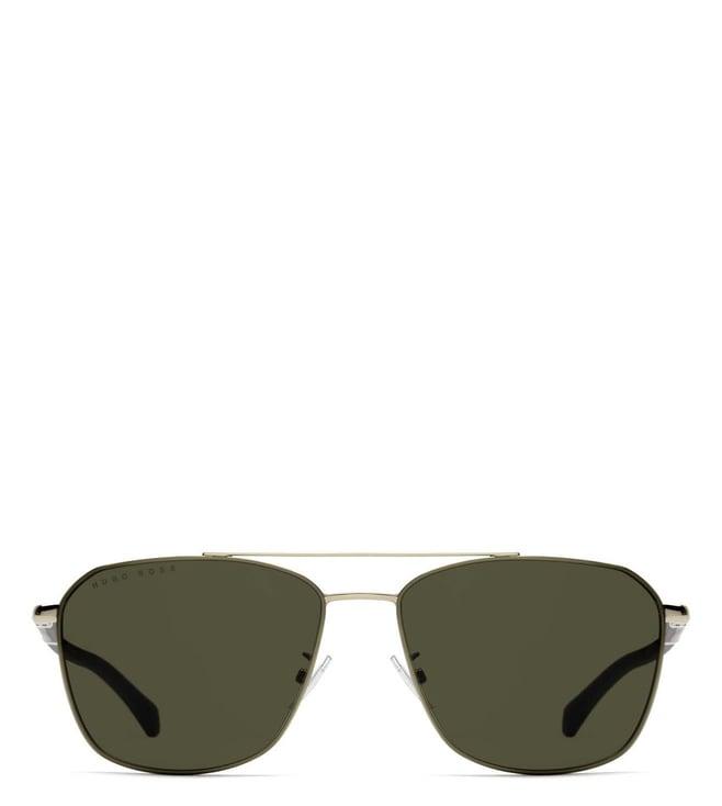 hugo boss 2025143yg62qt green aviator sunglasses for men