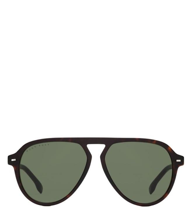 hugo boss 2027730uc57qt green style & expression uv protected pilot sunglasses for men