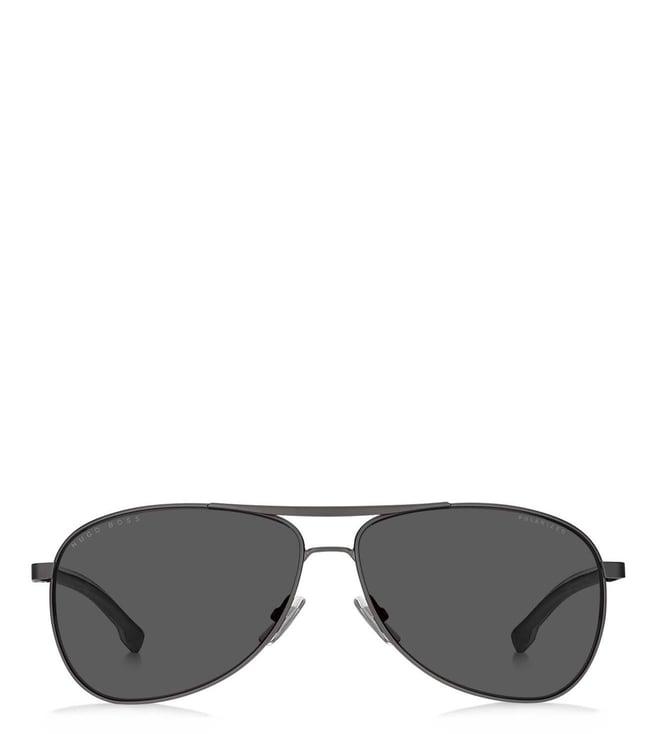 hugo boss 203365ti763m9 grey aviator sunglasses for men