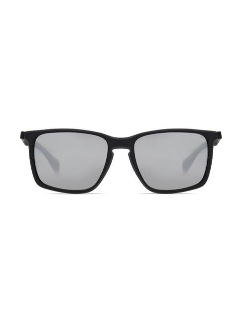 hugo boss grey rectangular sunglasses for men